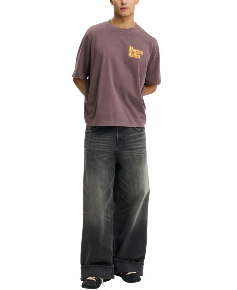 Men's Timeless Music Cropped Regular-Fit T-Shirt