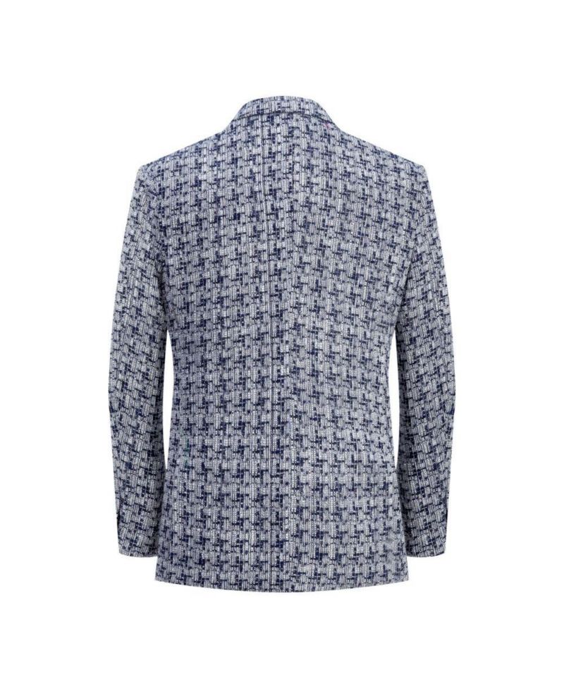 Men's Slim Fit Hound tooth Brocade Blazer