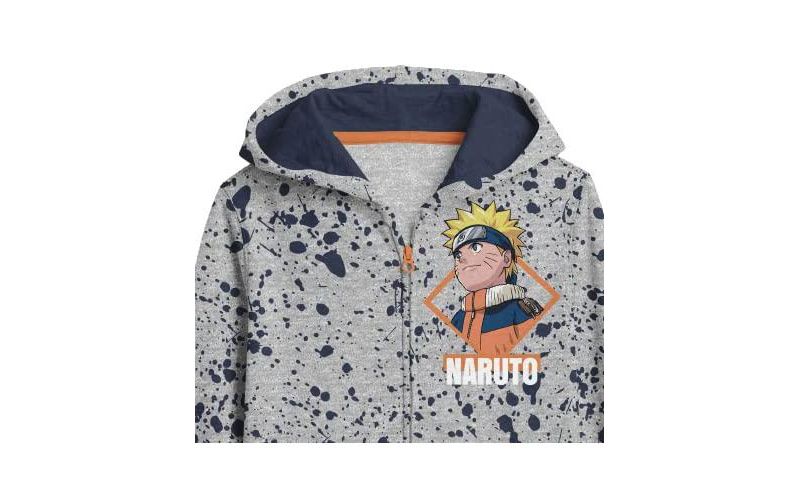 Classic Youth Boys Gray Zip Hoodie and Navy Jogger Pants-XXL