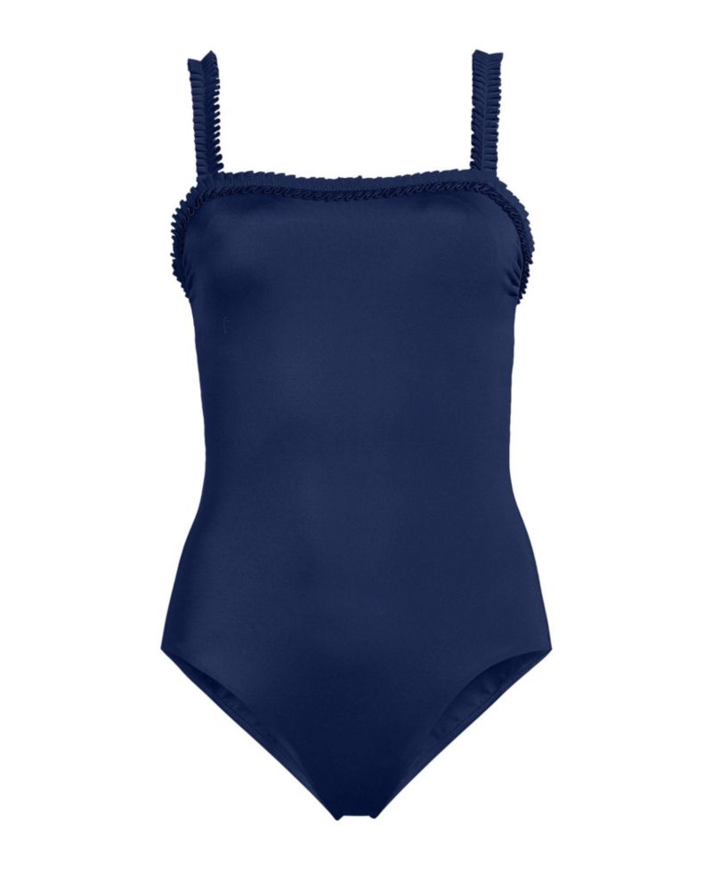 Women's Tugless Pleated Ruffle One Piece