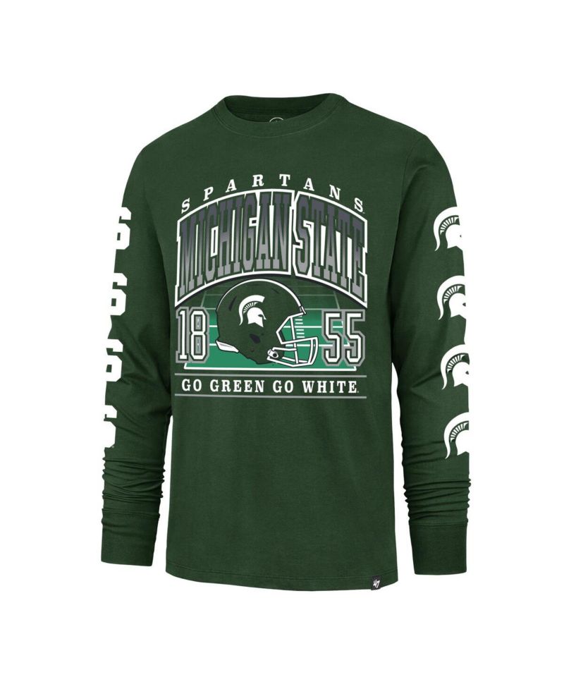 Men's Green Michigan State Spartans Go Big Long Sleeve T-Shirt