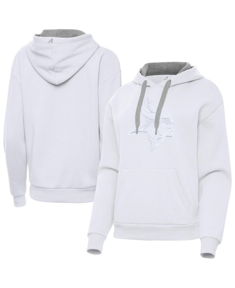 Women's White Minnesota Vikings Victory Pullover Hoodie