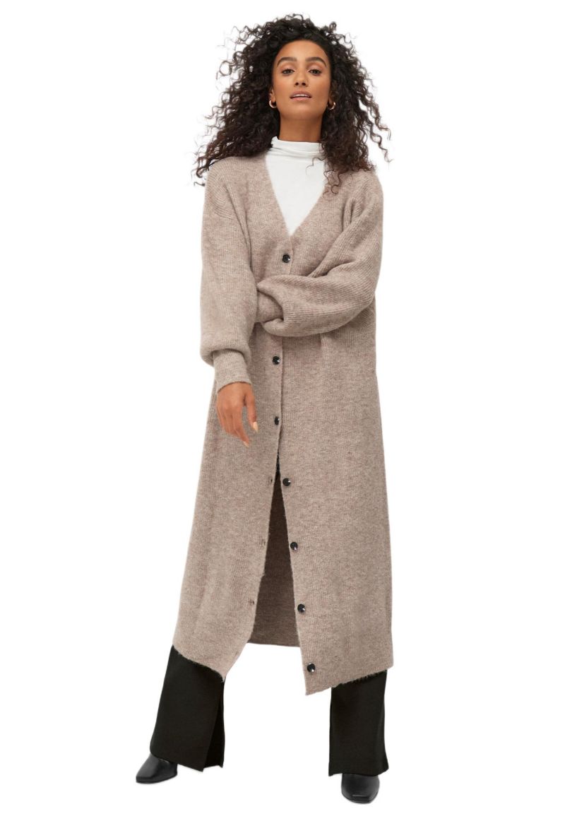 Plus Size Women's Button Front Duster Cardigan