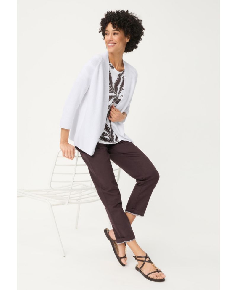 Women's Rib Knit Open Front Cardigan