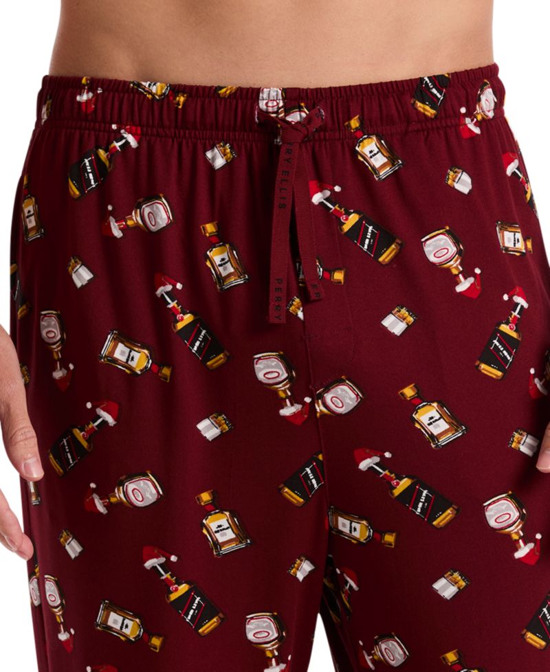 Men's Deluxe Touch Cocktail-Print Pajama Pants