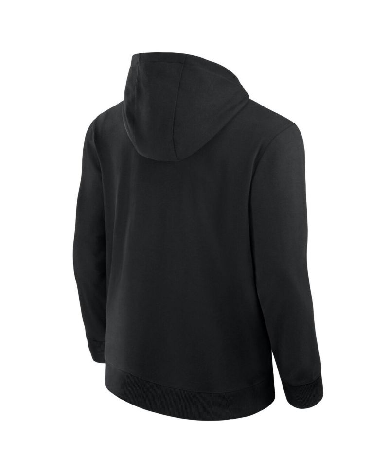 Men's Black Chicago Blackhawks Elements Tonal Primary Tri-Blend Full-Zip Hoodie