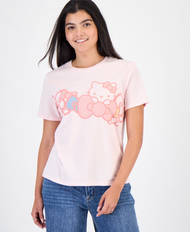 Juniors' Hello Kitty Graphic Print T-Shirt