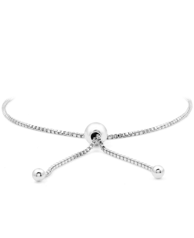 Diamond Wave Bolo Bracelet (1/6 ct. t.w.) in Sterling Silver