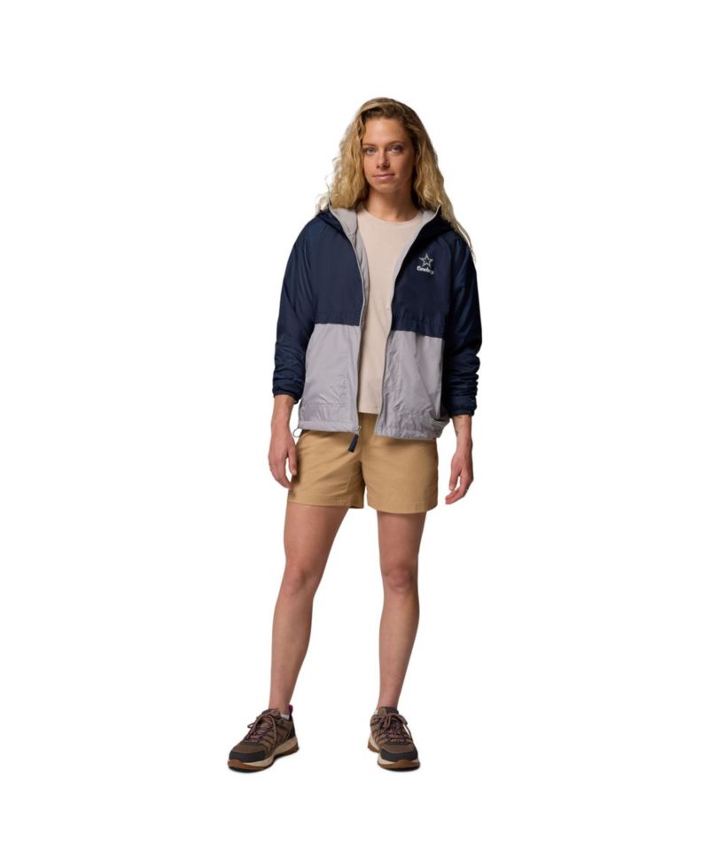 Women's Navy/Gray Dallas Cowboys Spire Hoodie Windbreaker Jacket