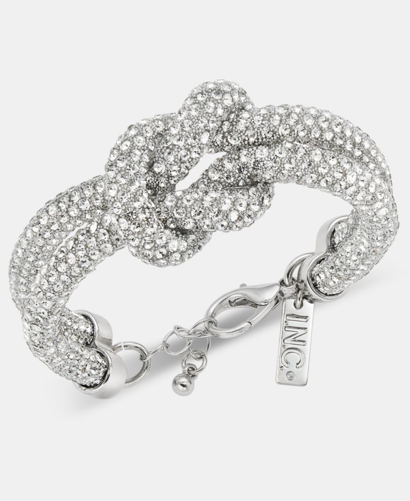 Rhinestone Knot Flex Bracelet