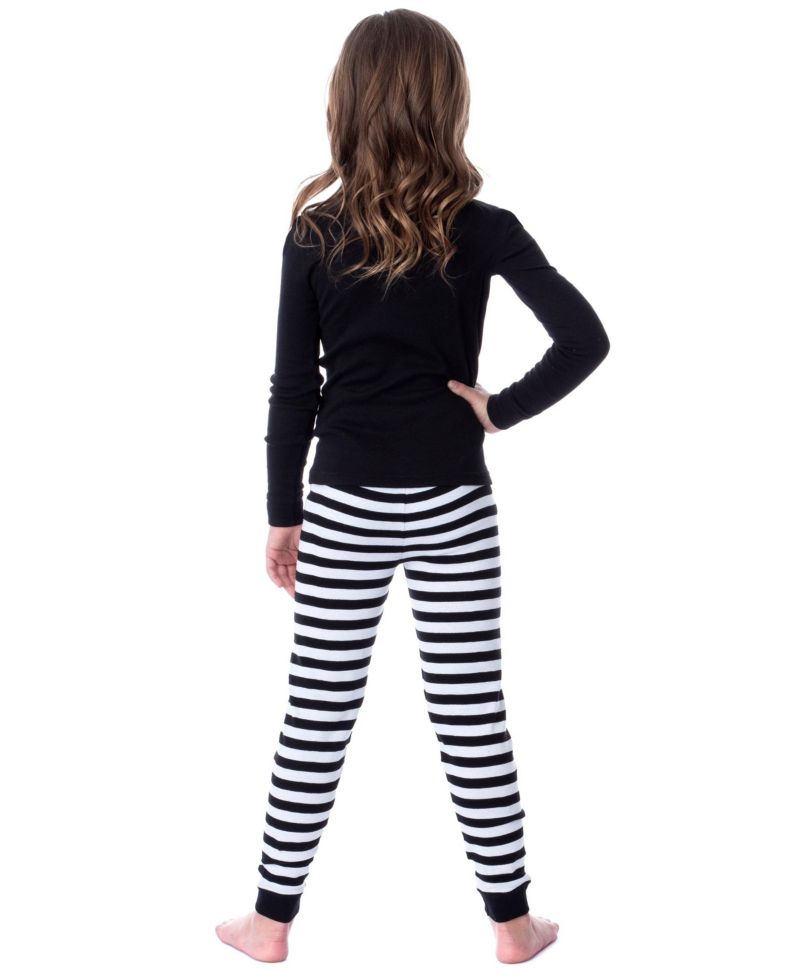 2 Girls' (4-14) Astrid Deetz Betelgeuse Striped Pajama Set For Kids Long Sleeve Pants