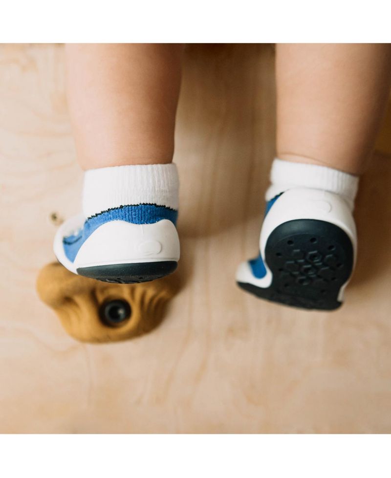 Infant Girl Boy First Walk Sock Shoes Sneakers - Blue