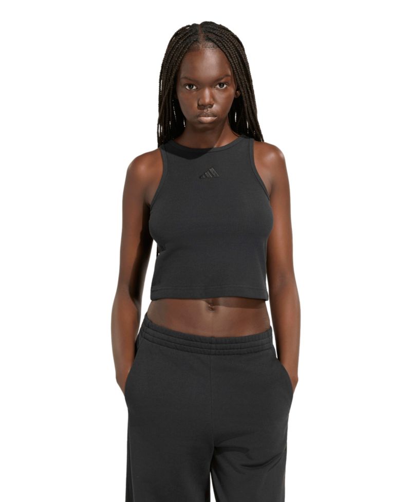 Women's Cropped Ribbed Tank Top