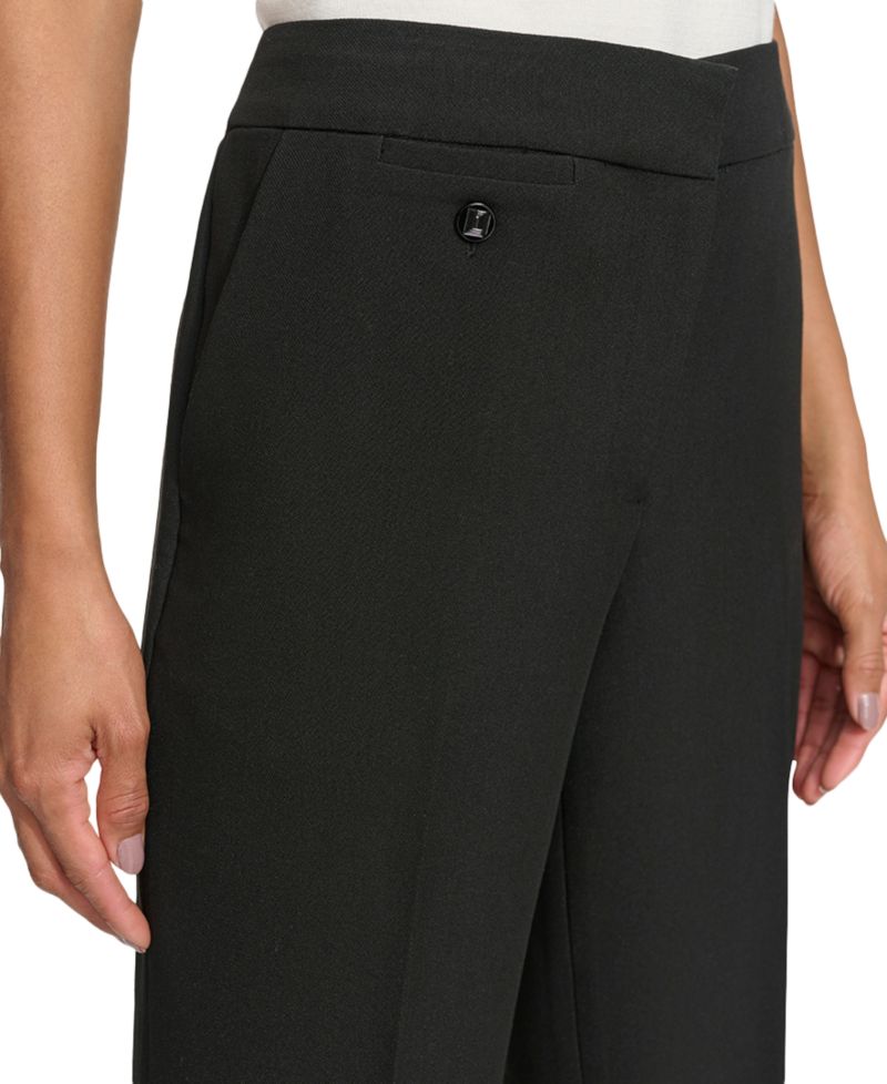 Women's Mid-Rise Crease-Front Bootcut Pants