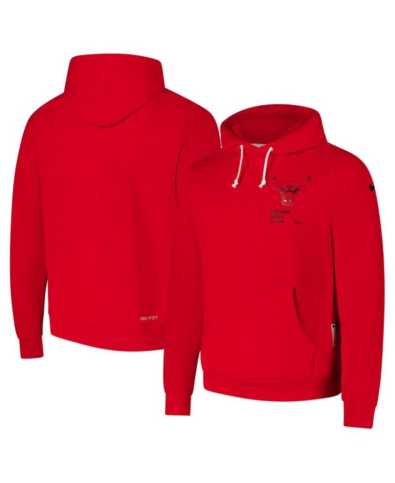 Men's Red Chicago Bulls Courtside Standard Issue Premium Performance Pullover Hoodie