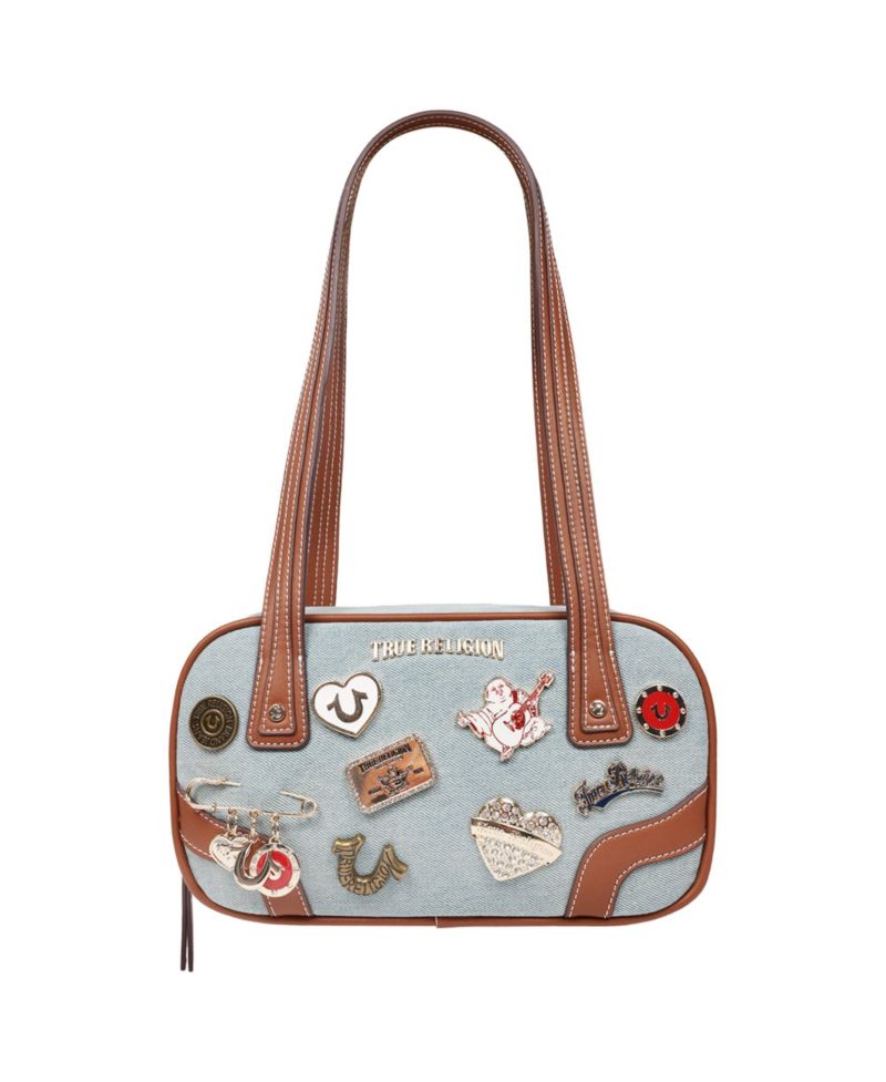 Arbor Multi Pin Logo Denim Satchel