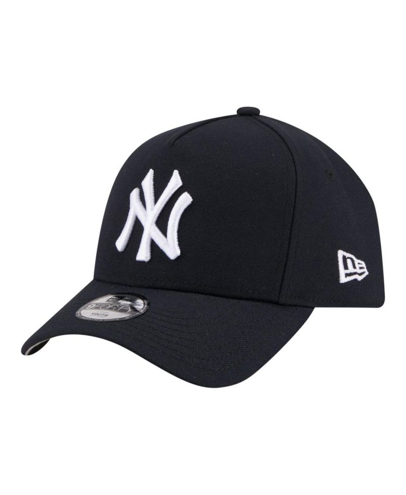Big Boys and Girls Navy New York Yankees 9FORTY A-Frame Adjustable Hat
