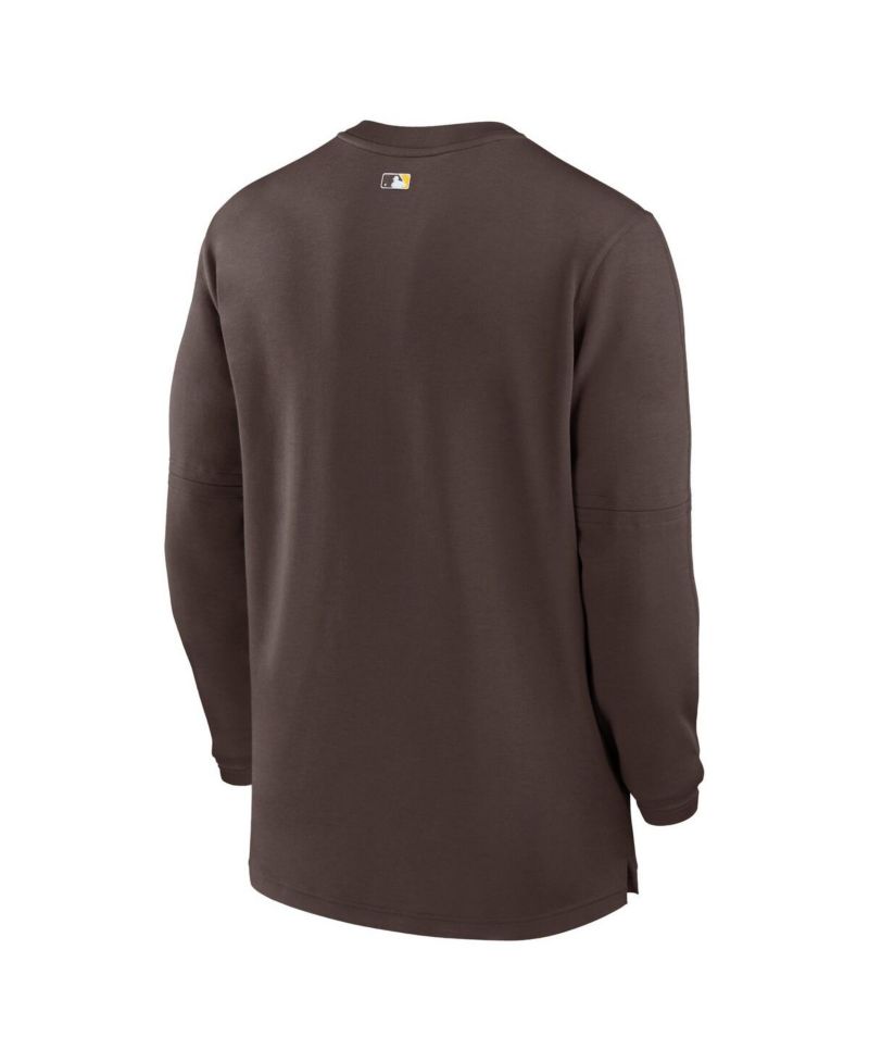 Men's Brown San Diego Padres Authentic Collection Game Time Performance Quarter-Zip Top