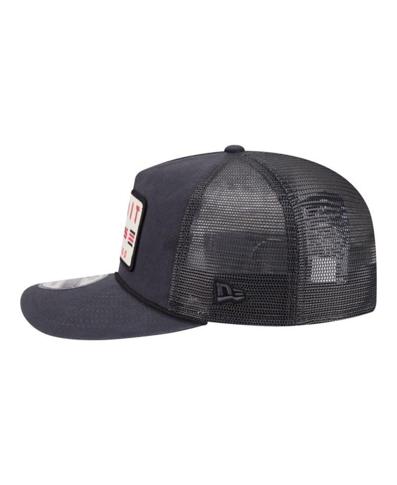 Men's Charcoal Detroit Red Wings Washed Patch 19TWENTY Trucker Adjustable Hat