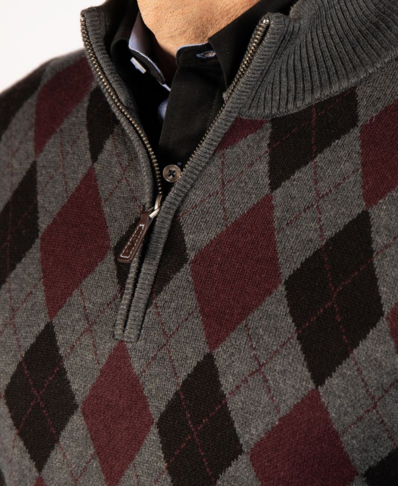 Men's Argyle Quarter Zip