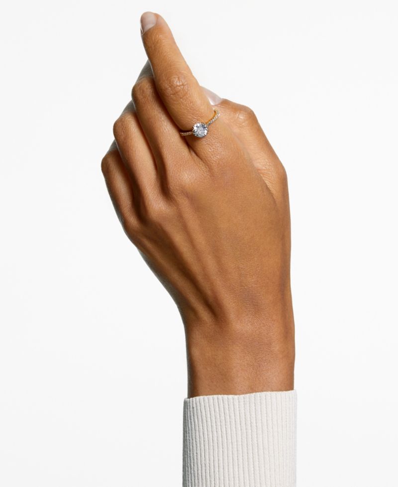 Gold-Tone Constella Crystal Cocktail Ring