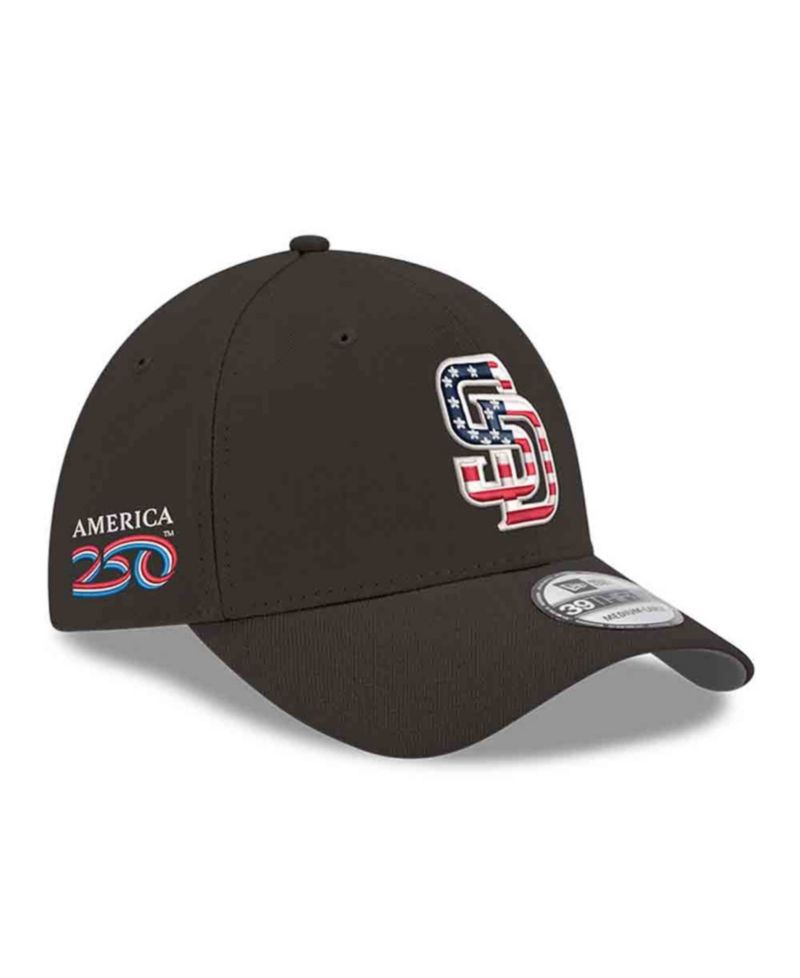 Men's Black San Diego Padres America 250 39THIRTY Flex Hat