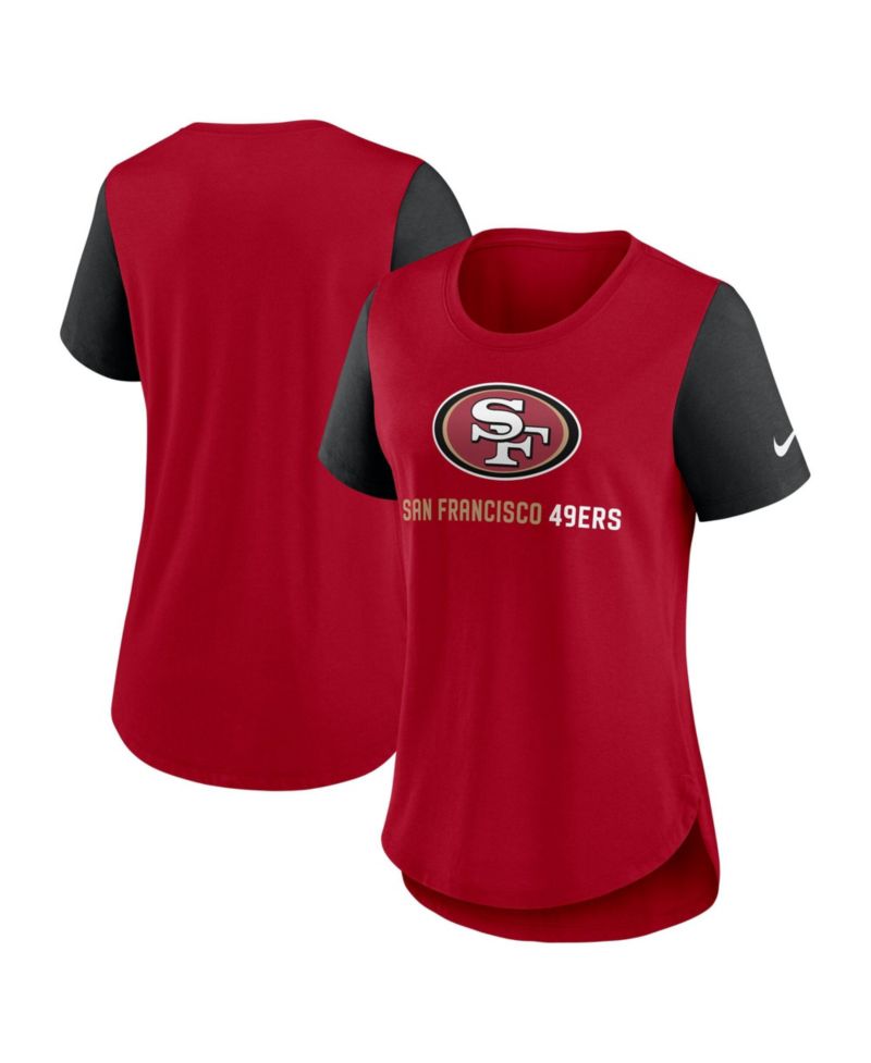 Women's San Francisco 49ers Tri-Blend Crewneck T-Shirt