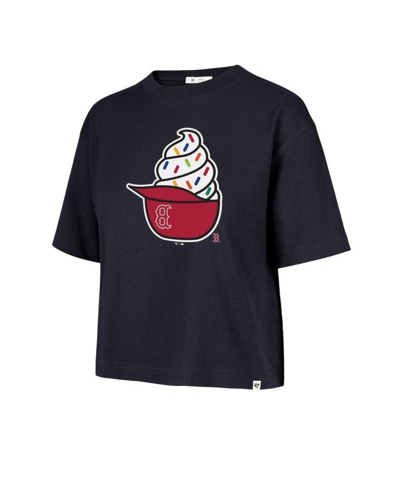 Women's Navy Boston Red Sox Ice Cream Helmet T-Shirt