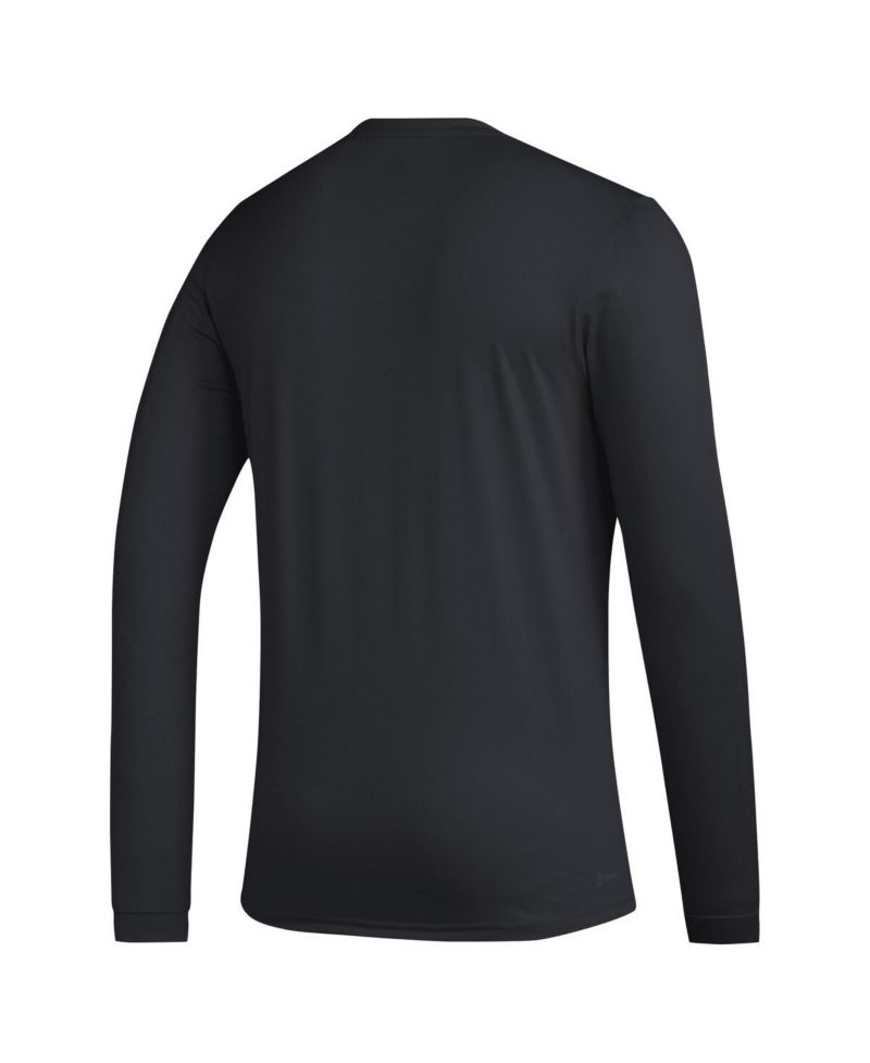 Men's Black Washington Huskies Primary Locker Logo Pre-Game Long Sleeve T-Shirt