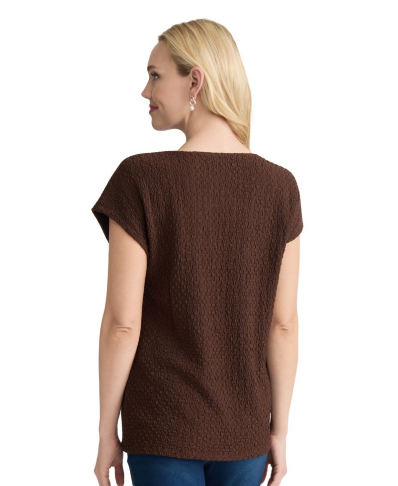Petite Knit Cobble Texture Top