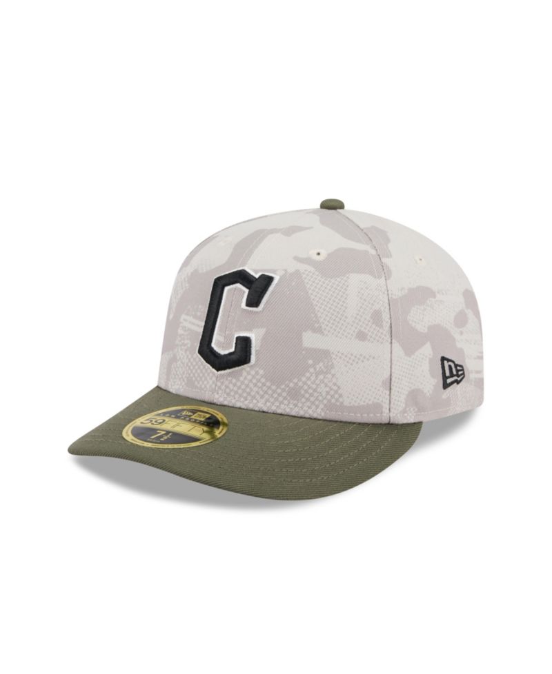 Men's Light Beige/Olive Cleveland Guardians 2025 Armed Forces Day Low Profile 59FIFTY Fitted Hat