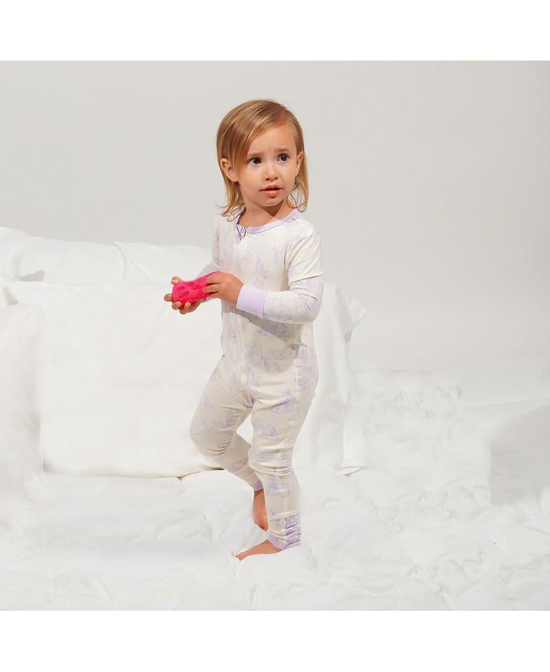 Baby Girls Grey by Everly Grey Convertible Romper Fitted Long Sleeve Pajama