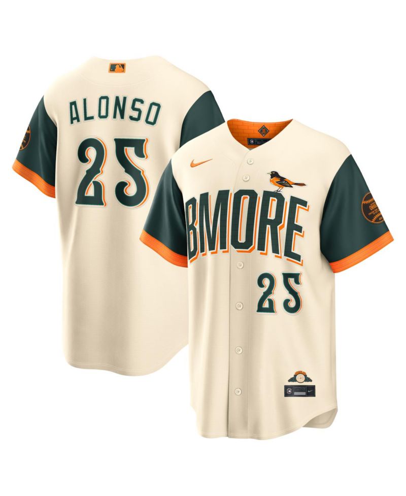 Men's Pete Alonso Natural Baltimore Orioles 2026 City Connect Stadium Jersey