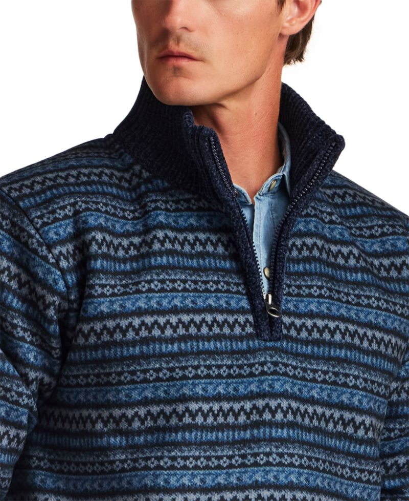 Men's Chenille Nordic Quarter-Zip Sweater