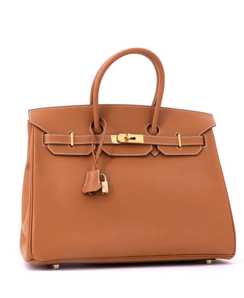 Pre-Owned Hermes Birkin 35 Handbag Brown Epsom with Gold Hardware