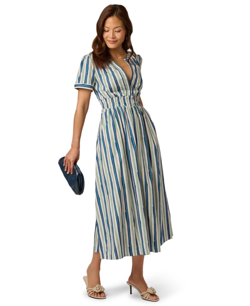Women's V-Neck Midi Dress