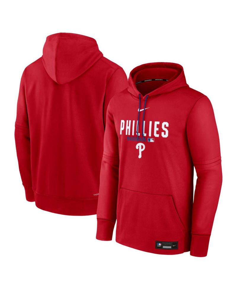 Men's Red Philadelphia Phillies Authentic Collection Therma-FIT Hoodie