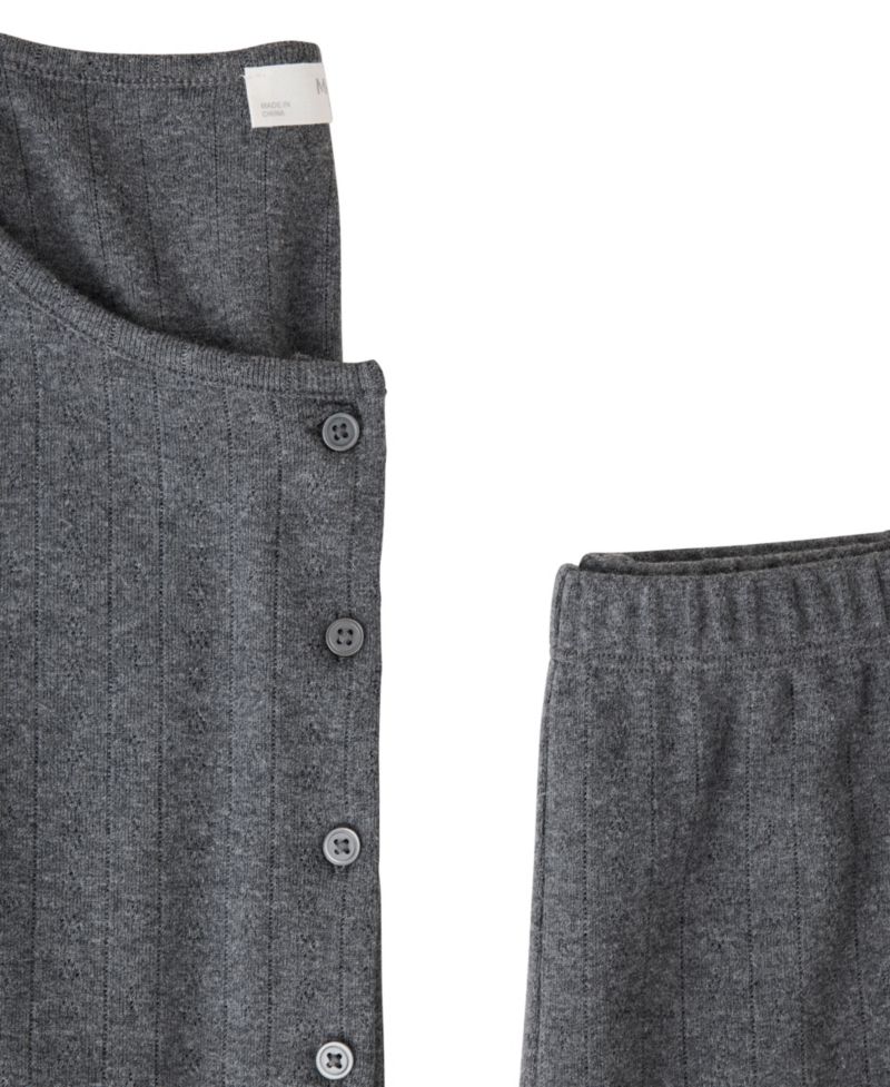 Women's Openwork-Knit Cotton Pajama Pants