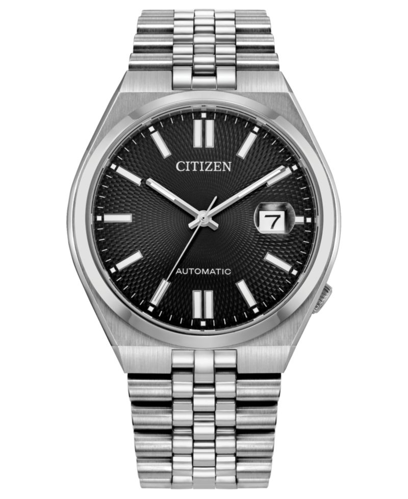 Men's Tsuyosa 60 Silver-Tone Stainless Steel Bracelet Watch, 40mm
