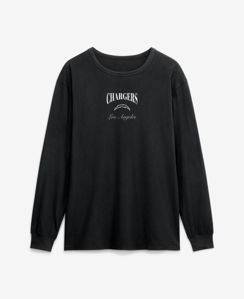 Men's Black Los Angeles Chargers Midnight Falls Long Sleeve T-Shirt