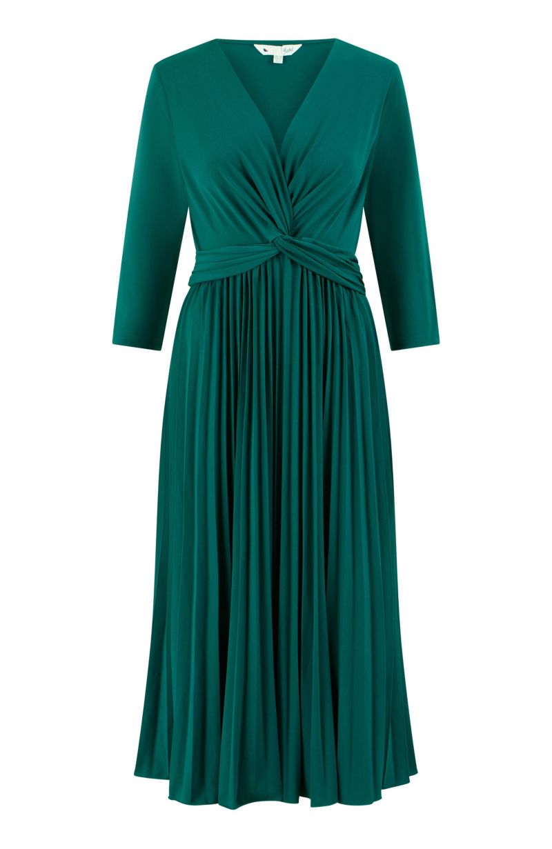 Jersey Knot Waist Midi Dress