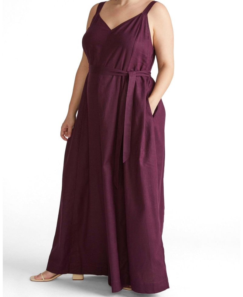 Plus Size Promenade Linen Jumpsuit