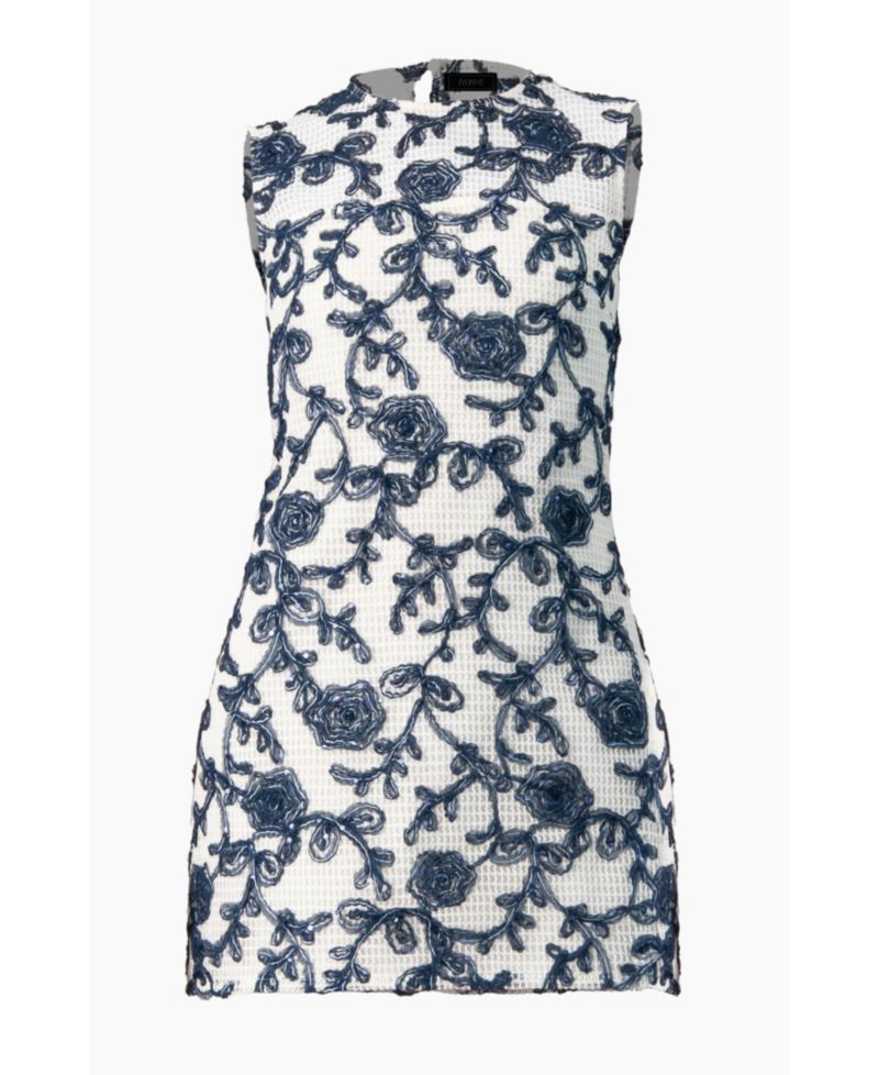 Women's Sleeveless Embroidered A-Line Dress