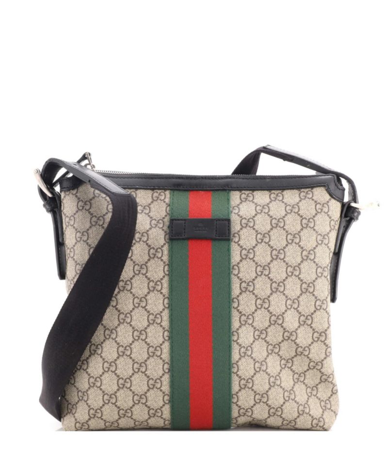 Medium Web Messenger Bag GG Coated Canvas