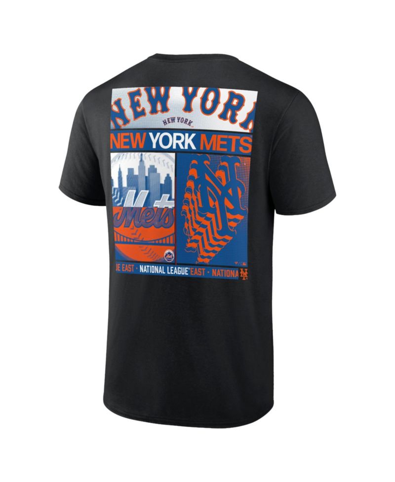 Men's Black New York Mets Big & Tall Two-Sided Graphic T-Shirt