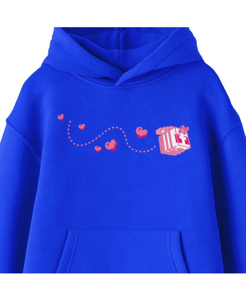 Block Butterfly Flying Youth Royal Blue Graphic Hoodie-XS