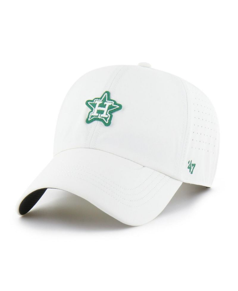 Men's White Houston Astros Elevated Greens Clean Up Adjustable Hat
