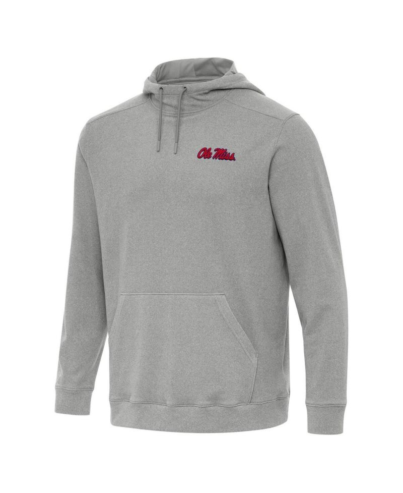 Men's Heather Gray Ole Miss Rebels Cloud Pullover Hoodie