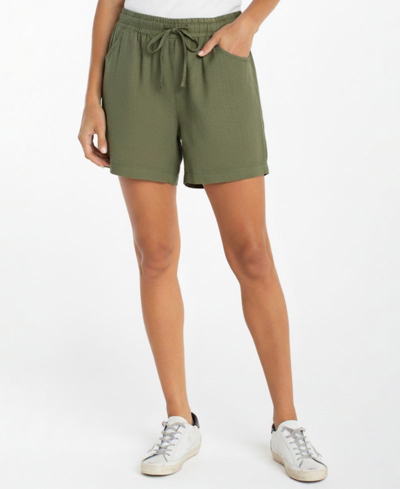 Mid-Rise Pull-On Shorts
