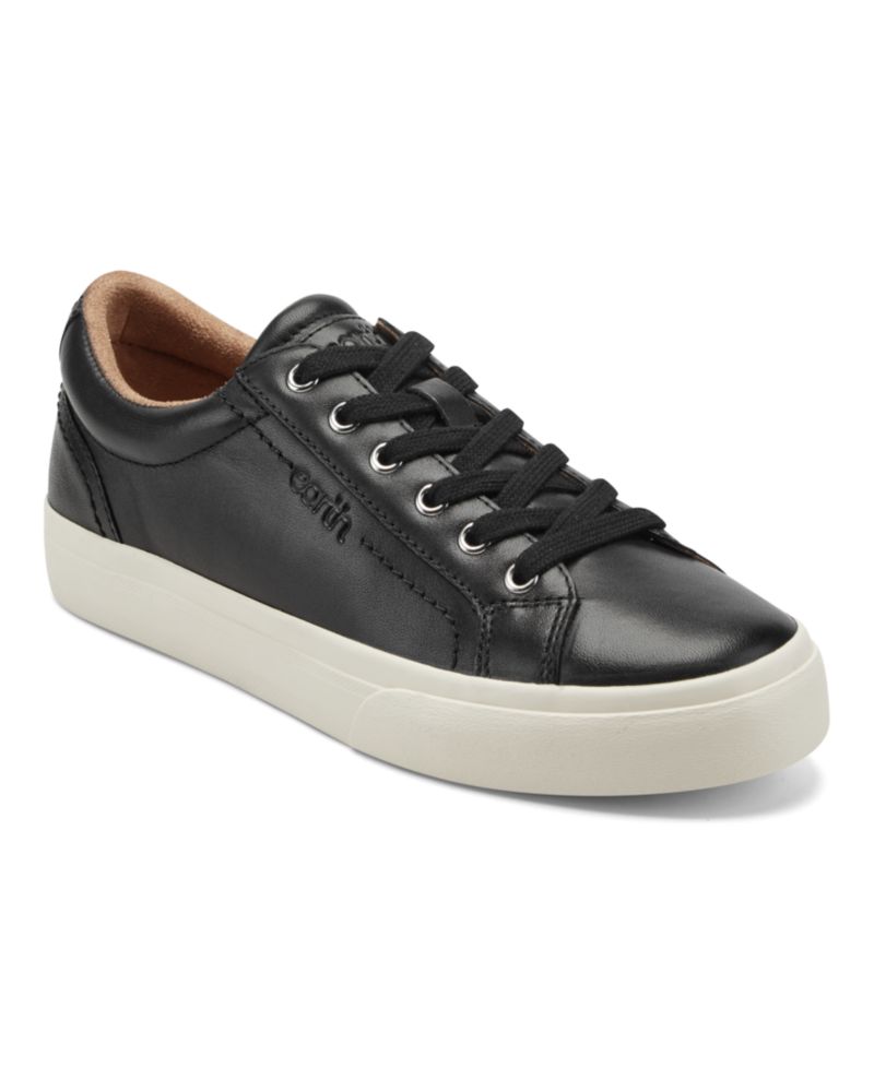 Women's Dailey Leather Low Profile Lace-Up Sneakers